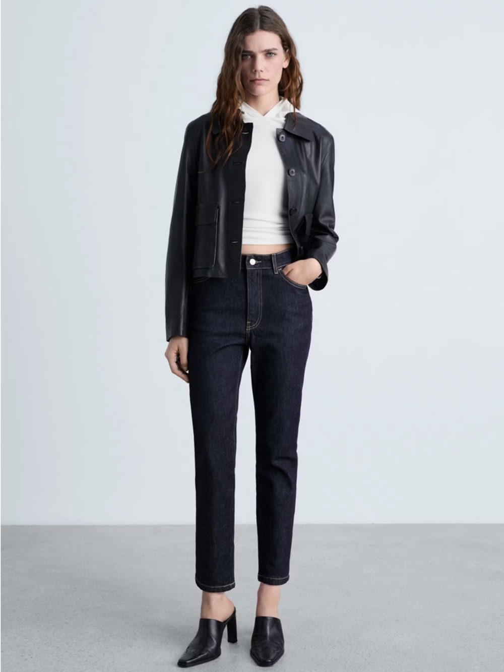 NWT Mango Claudia Slim-Fit Cropped Jeans